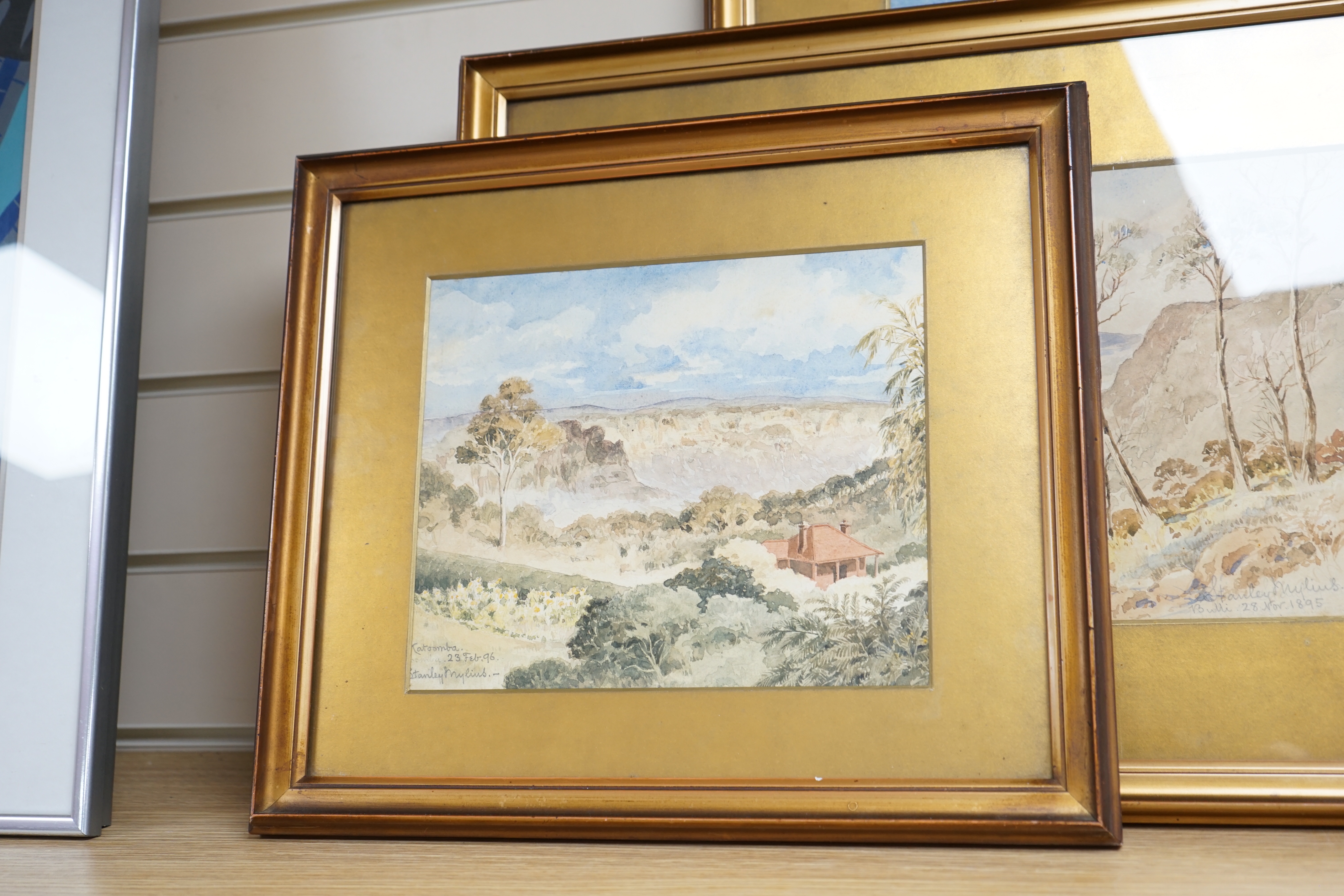 Stanley Mylius (19th/20th century), three watercolours, Australian landscapes, including Katoomba, each signed and dated, largest 29 x 45cm